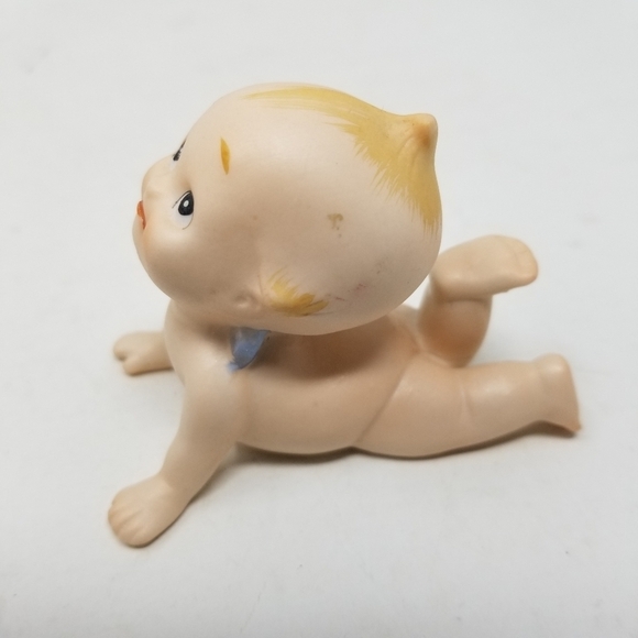 Vintage Kewpie Doll Figurine Lefton Japan Sad Face Baby Bisque Porcelain 60s - Picture 2 of 9